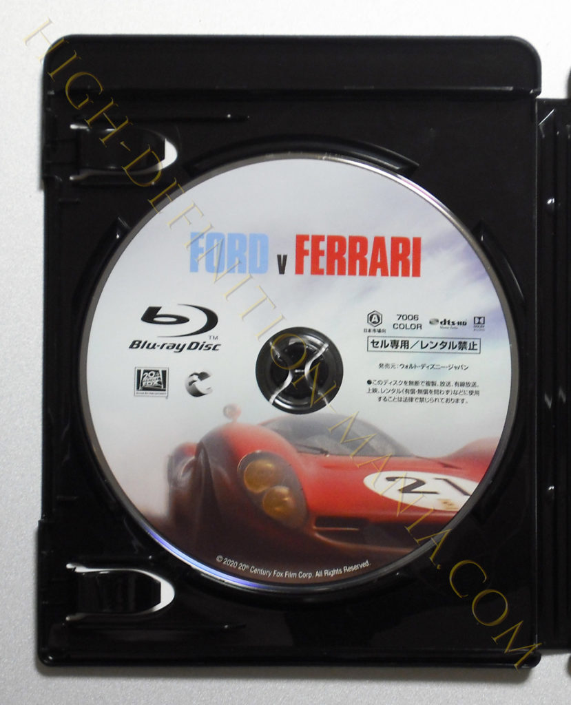 フォードVSフェラーリBlu-rayディスク