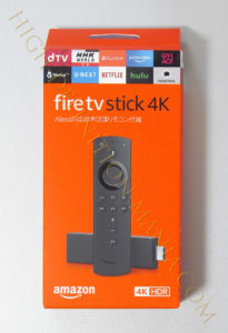 fire tv stick 4k パッケージ表面